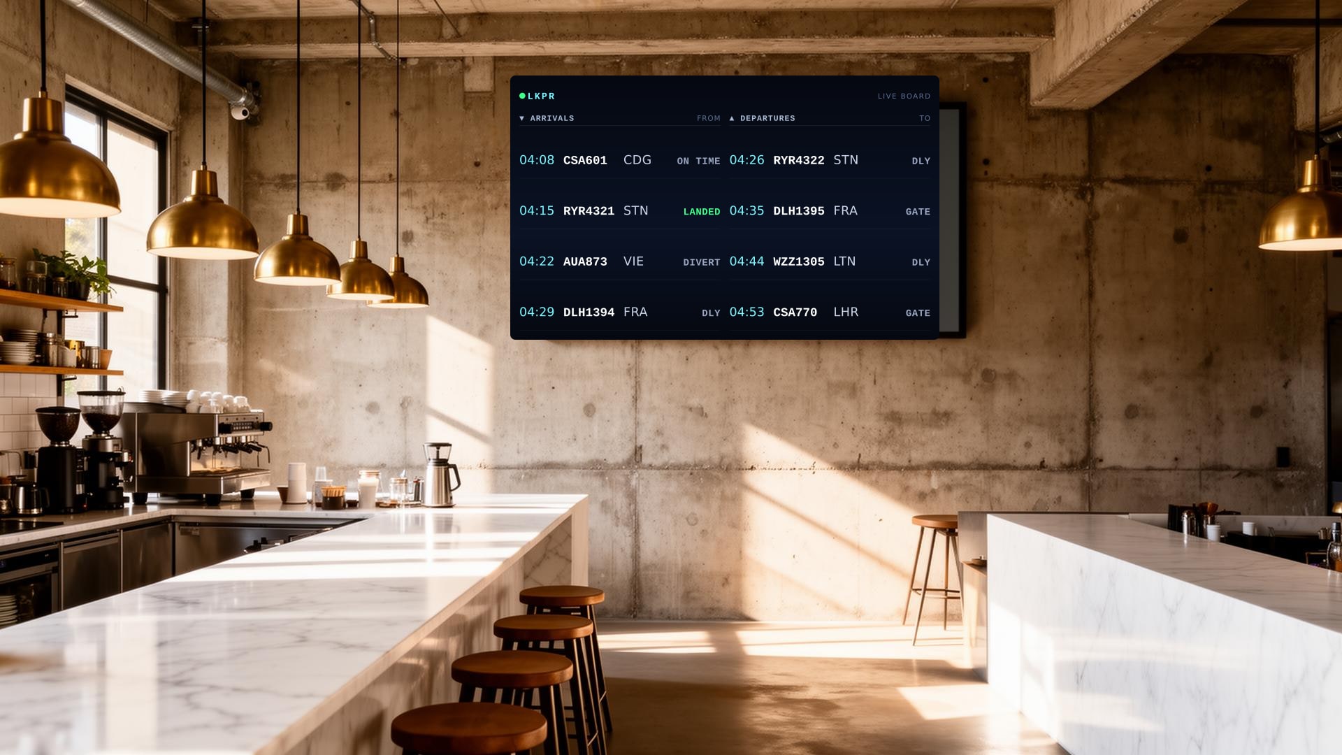 Aerotron Board in a café setting